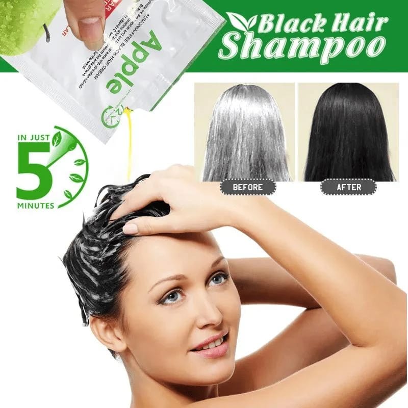 Apple Ammonia Free Black Hair Cream | 30ml x 10 pcs in Box - Black
