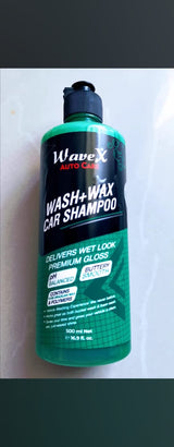 WaveX Auto Care | Wash + Wax Car Shampoo – 200ml | Delivers Wet Look &amp; Premium Gloss | Made in Pakistan