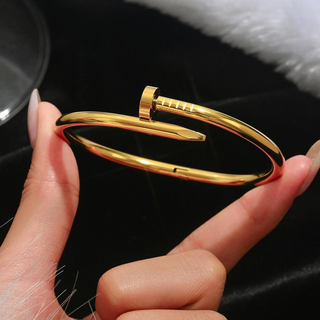 Nail Bracelet keel Kara Bracelet for Girls and Women  For Women Daily Wear - silver