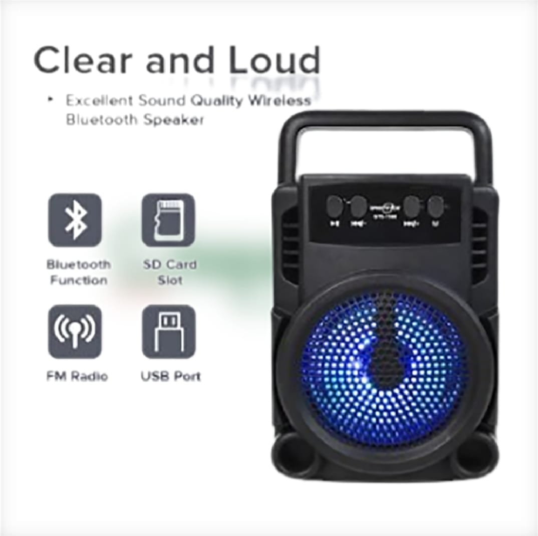 GTS 1360 Portable Rechargeable Mini Wireless Bluetooth Speaker With FM Radio USB &amp; SD Card Supported Super Loud Stereo Sound Mini BT Speaker