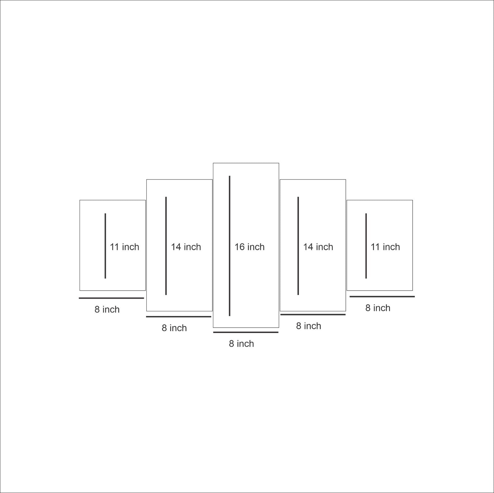 5 Piece Modular HD Printed Wall Frame