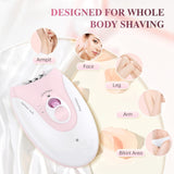 Daling DL-6032 Cordless Ladies Epilator with 2-Speed Adjustment, Painless Hair Removal, Rechargeable, Compact and Easy to Use for Legs, Arms, Underarms