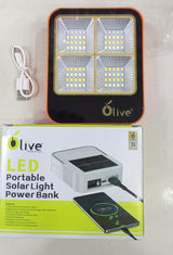 Outdoor Portable LED Solar Floodlight – Rechargeable 500W Spotlight Lantern for Camping, Emergency &amp; Search Lighting
