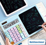 2-in-1 Calculator with LCD Writing Tablet – Dual-Function Office &amp; School Gadget | Portable &amp; Eco-Friendly |Random Color