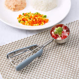 Premium Stainless Steel Ice Cream Scoop – Heavy Duty Metal Scooper Spoon, Dishwasher Safe, Ergonomic Handle for Frozen Yogurt, Gelato, Sundaes &amp; More – Medium, Silver