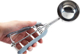 Premium Stainless Steel Ice Cream Scoop – Heavy Duty Metal Scooper Spoon, Dishwasher Safe, Ergonomic Handle for Frozen Yogurt, Gelato, Sundaes &amp; More – Medium, Silver