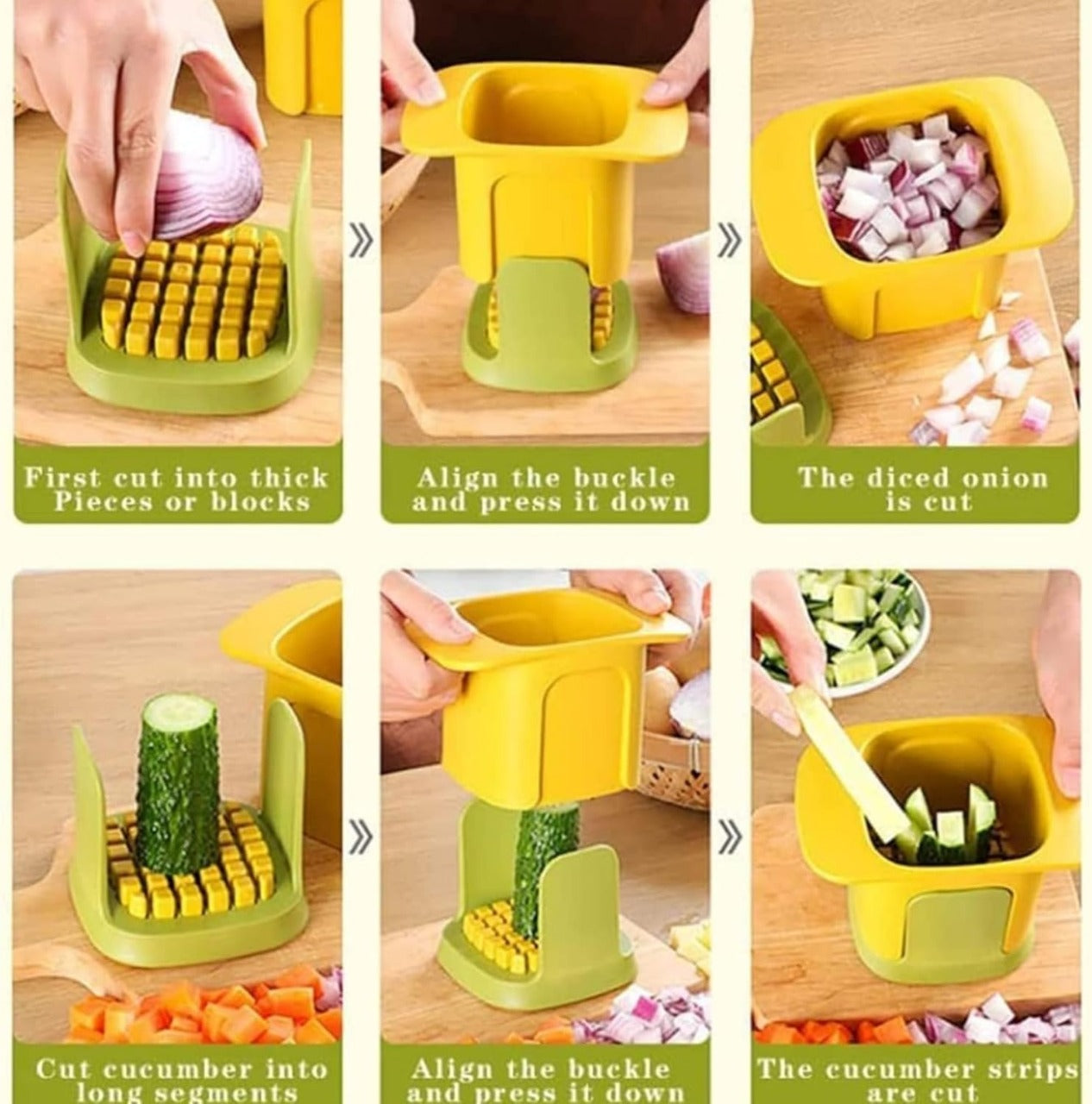 Multi-Function Handheld Chopper – Dicing, Slitting &amp; Slicing Tool for Quick Food Prep