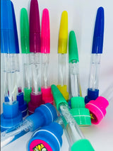 4-in-1 Pen with Stamp, Bubbles, Light, and Writing Function – Fun Creative Multi-Use Pen for Kids, Arts, Crafts, and School Supplies – Premium Quality, Imported, Available in 6 Colors with Bubble Container and Red Light (Random Color)