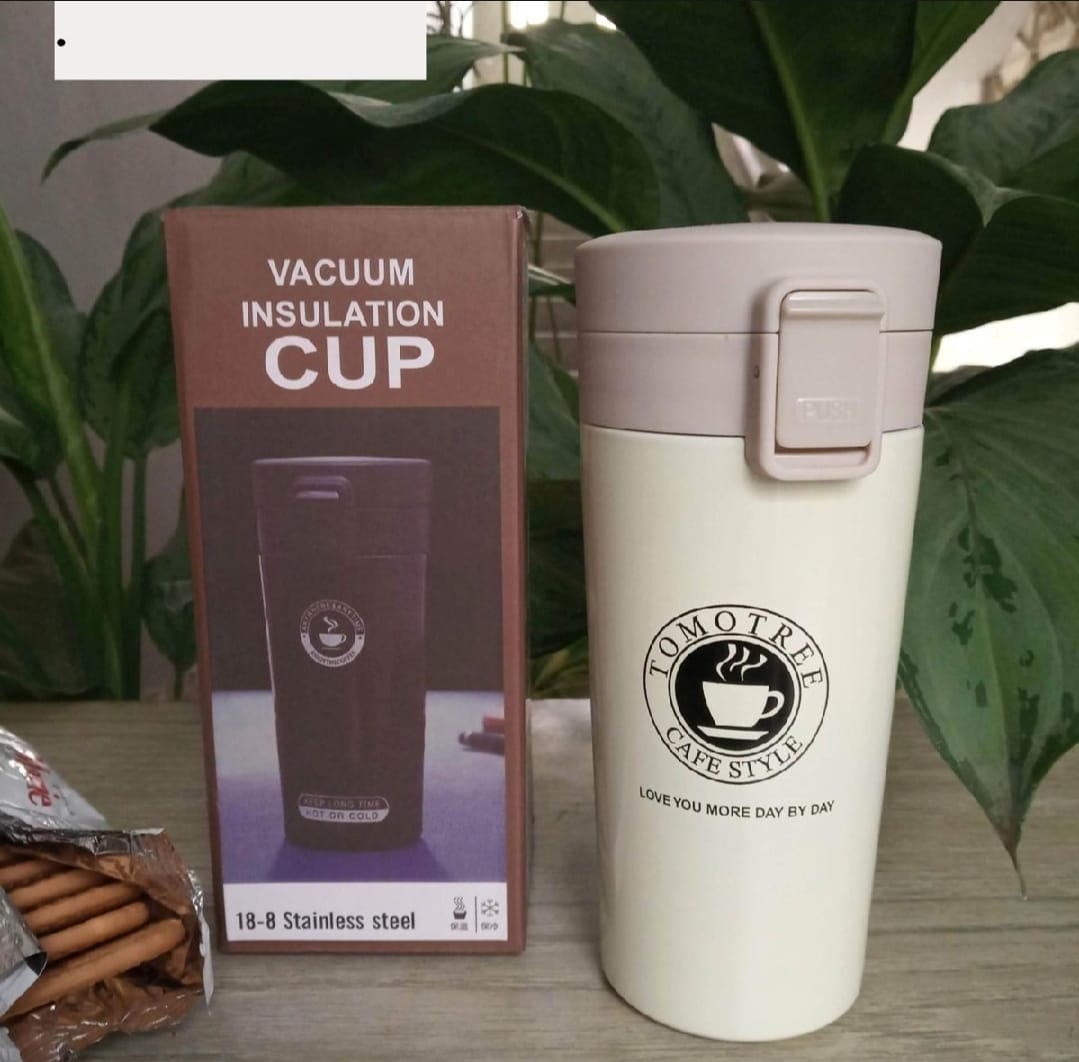 Hot &amp; Cold Stainless Steel Vacuum Flask – 380ml | Double Wall Insulated Water Bottle | Leakproof Coffee &amp; Tea Thermos Travel Mug (Random Color)