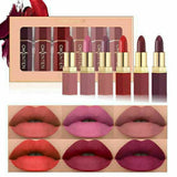 6 Pcs High Pigmented Lipstick Pack – Creamy Formula, Multicolor Shades, Long-Lasting, Smooth &amp; Vibrant Finish for Everyday Wear and Special Occasions