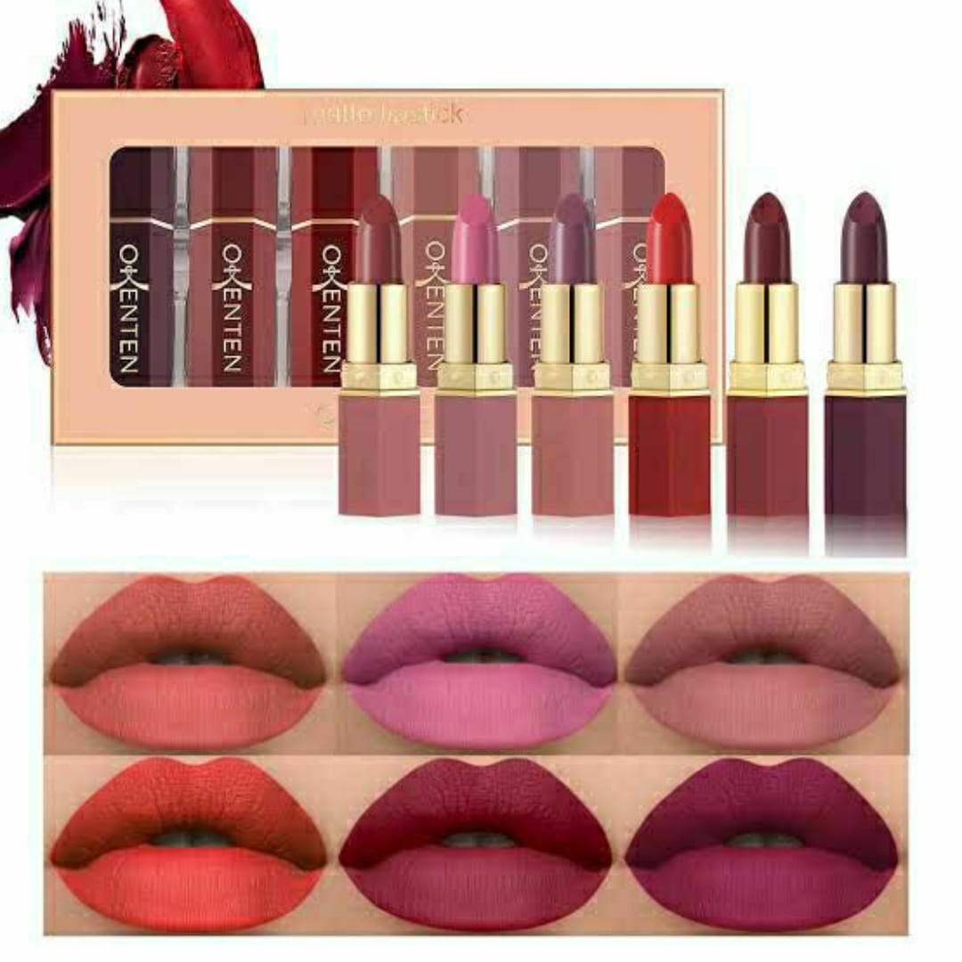 6 Pcs High Pigmented Lipstick Pack – Creamy Formula, Multicolor Shades, Long-Lasting, Smooth &amp; Vibrant Finish for Everyday Wear and Special Occasions