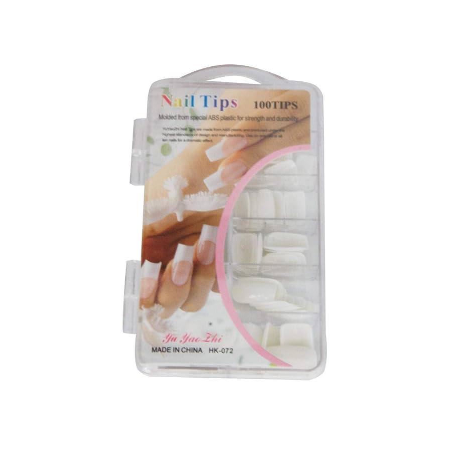 100 Pcs Fake Nails Set – White ABS Plastic Nail Tips, Durable &amp; Easy-to-Apply, Smooth Finish for DIY Nail Art &amp; Professional Salon Manicure