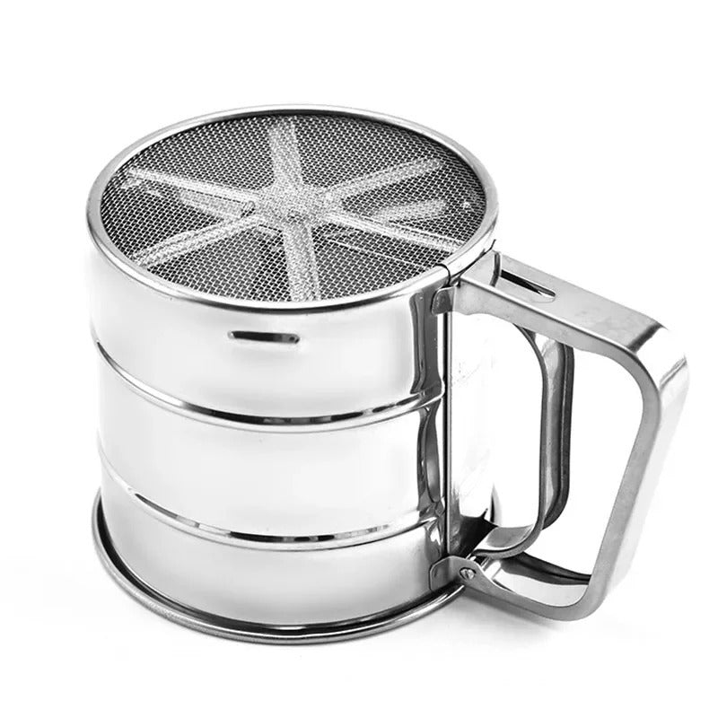 Stainless Steel Flour Sieve Cup – Handheld Baking Sifter for Flour, Sugar &amp; Powdered Ingredients