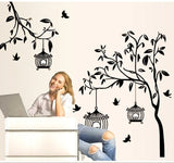Birds Cage Wall Sticker (AY9039)