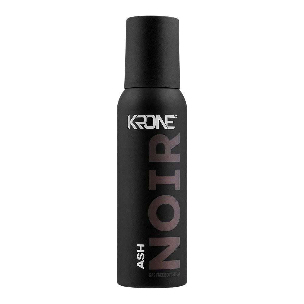 Krone Noir Ash Gas-Free Body Spray, For Men & Women, 120ml & Krone Noi –