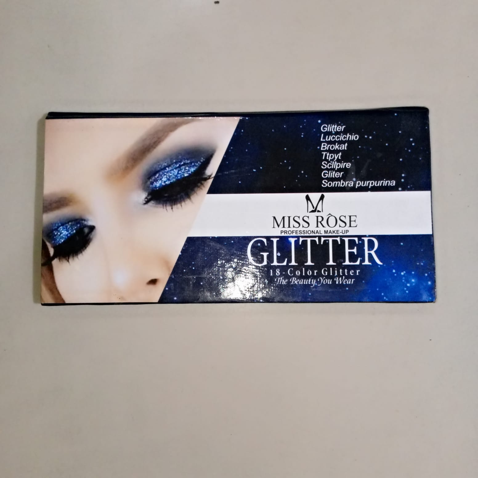 Miss Rose, 18 Color Eye Shadow Glittery Shades For Somkey Eye Palette Highly Pigmented Profestional Makeup