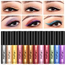 Glitter Liquid Eyeliner, 12 Colors Long Lasting Waterproof Shimmer Eyeliners mglmiz1d-2