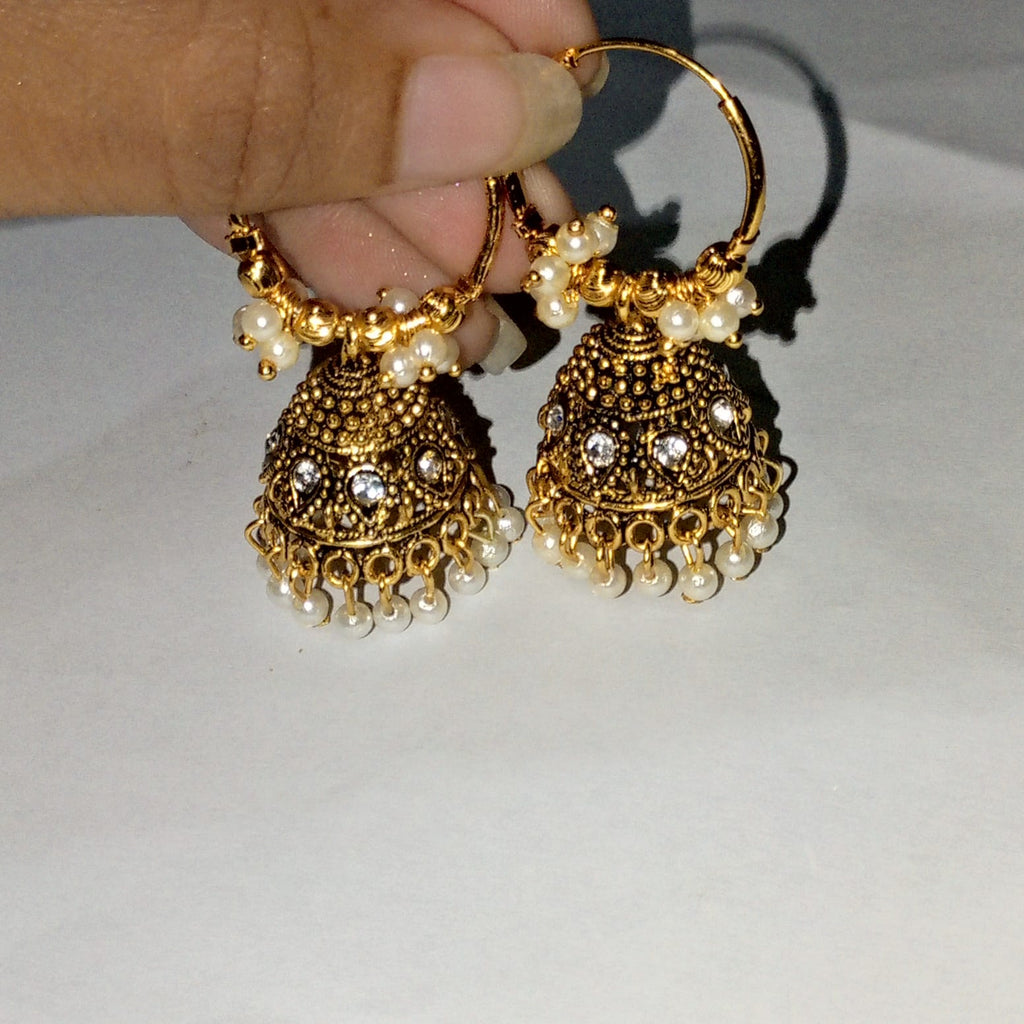 Buy Bindhani Women's & Girls' Golden Fish Earrings