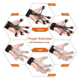 Silicone Hand Grip Device Finger Exerciser Strengthener Stretcher