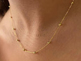 Dew Drops choker Necklace - Gold, rose gold or sterling silver