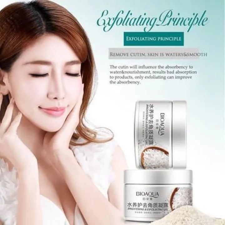 badgeBioaqua Rice Exfoliating Gel Exfoliating Facial Scrub Gel with Rice Extract 140 g