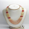Traditional Pearl sampen red Mala Wedding Jewelry Set