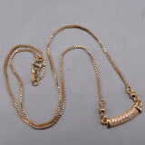 Japanese Small And Simple Electroplating K Gold One Word Necklace Temperament Cold Wind Recommended