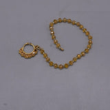 Beautyfull golden nose nath crustal one line osm style nath for non pierced nose