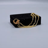 Bhaubhali Golden Nath With Crustal Osm design Non piercing