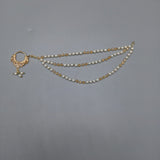 Nath Three Lines Golden Curstal White Pearl Tranding Style