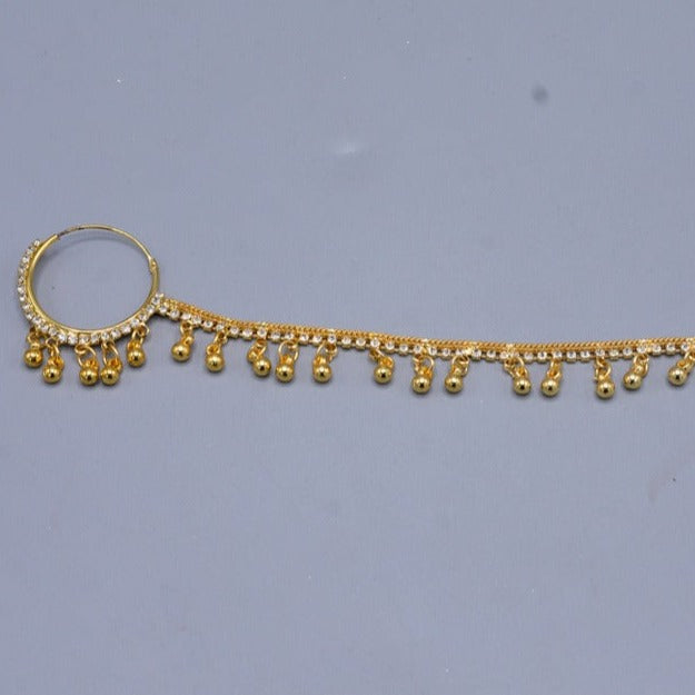 Stlyish Golden Nose Nath Only For Used Pecricing Woman.