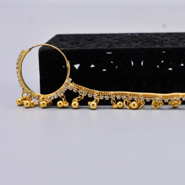 Stlyish Golden Nose Nath Only For Used Pecricing Woman.