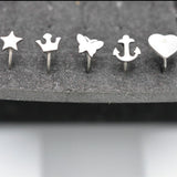 Nose ring pack of 5 design only  used pericing woman