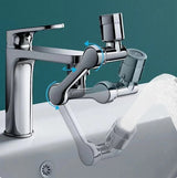 Universal 1080° Rotatable Faucet Aerator Extender Plastic Splash Filter Faucets Bubbler Nozzle Robotic Arm for Kitchen Bathroom