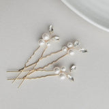 Pearl Wedding Hair Pins, Bridal Hair Comb, Gold Pearl Headpiece, Wedding Hair Piece Bridesmaid Hair