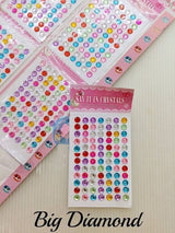 3D Face Pearl Jewels Eyeshadow Stickers  Face Body Eyebrow Diamond Nail Sticker Diamond Decoration And Hair Beats Multi Colour
