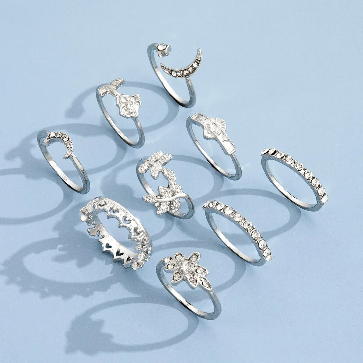 9Pcs/Set Fashion Vintage Ring