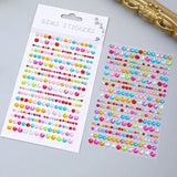 3D Face Pearl Jewels Eyeshadow Stickers  Face Body Eyebrow Diamond Nail Sticker Diamond Decoration And Hair Beats Multi Colour