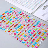 3D Face Pearl Jewels Eyeshadow Stickers  Face Body Eyebrow Diamond Nail Sticker Diamond Decoration And Hair Beats Multi Colour