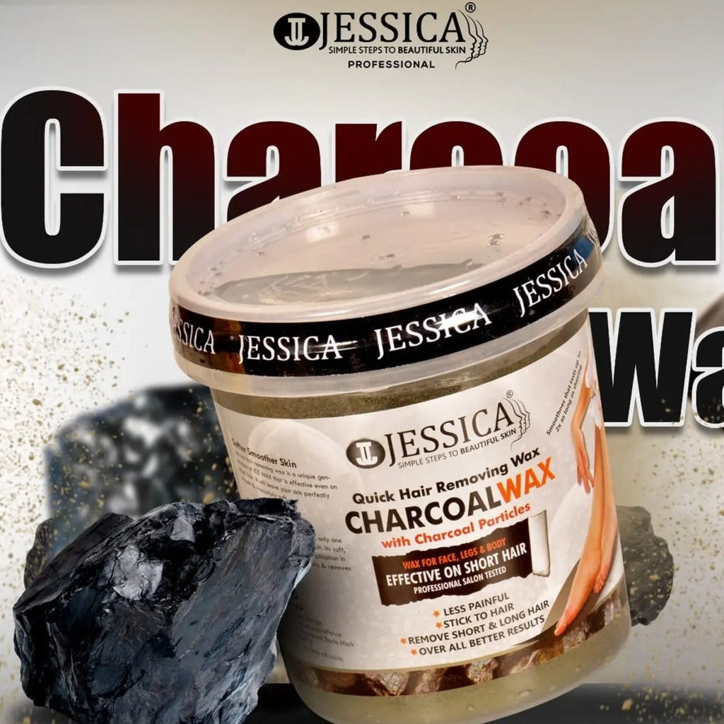 Jessica Quick Hair Removing Charcoal Wax For Face & Body - 1000gm (Strip Wax)