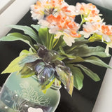 3D Aweosome flower Chinese Style Flower Classical Vase Wall Sticker