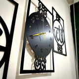Islamic Allah Muhammad (SAW) 3d wood wall clock  For Home And Office Decoration
