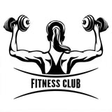 Fitness Club Woman Dumbbell Workout Wall Decal Gym Sticker Home and Gym Decoration Removable size 47x37
