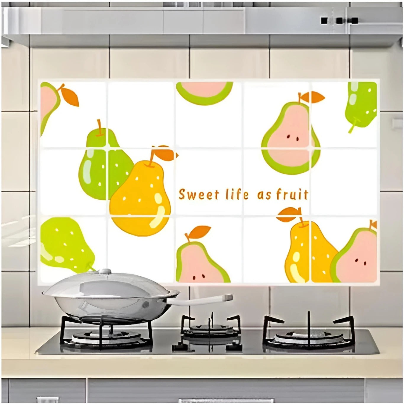 Kitchen Oil Proof Wall Sticker Heat Resistant Waterproof Self Adhesive Backsplash Cover for Kitchen Wall Protection