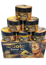 Soft Shine 24K Gold Facial Kit Whitening Facial Kit 6 steps Whitening And Glowing Facial Kit 300ml