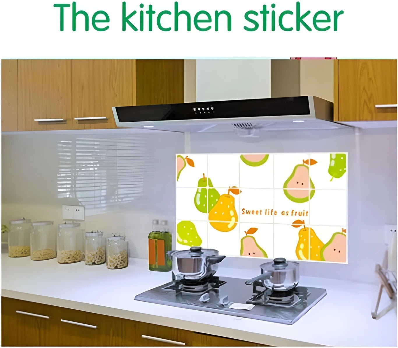 Kitchen Oil Proof Wall Sticker Heat Resistant Waterproof Self Adhesive Backsplash Cover for Kitchen Wall Protection