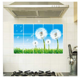 Kitchen Oil Proof Wall Sticker Heat Resistant Waterproof Self Adhesive Backsplash Cover for Kitchen Wall Protection