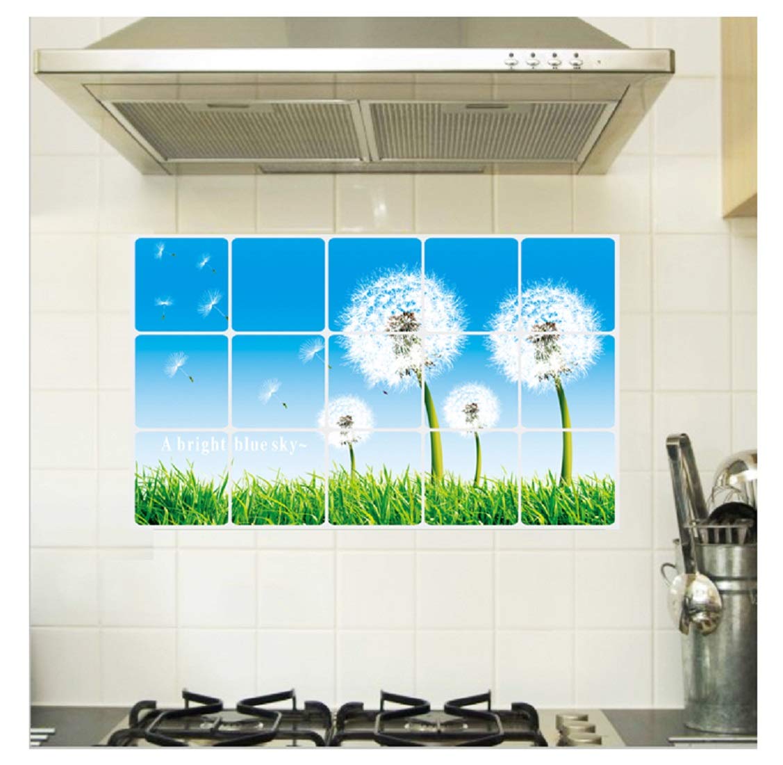 Kitchen Oil Proof Wall Sticker Heat Resistant Waterproof Self Adhesive Backsplash Cover for Kitchen Wall Protection