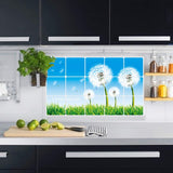 Kitchen Oil Proof Wall Sticker Heat Resistant Waterproof Self Adhesive Backsplash Cover for Kitchen Wall Protection