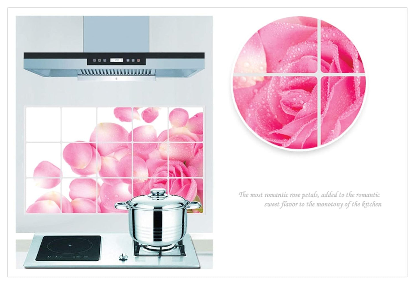 Kitchen Oil Proof Wall Sticker Heat Resistant Waterproof Self Adhesive Backsplash Cover for Kitchen Wall Protection